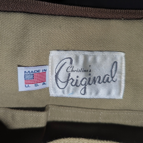 Vintage Woven Tapestry Tote Bag | Brown Earth Tones | Made in USA - Picture 9 of 11